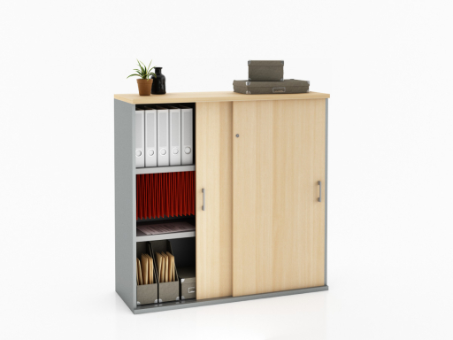 Armoire portes coulissantes LAGO L100 ou L120 x H120 bicolore, professionnelle