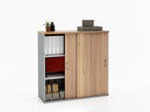 Armoire portes coulissantes LAGO L100 ou L120 x H120 bicolore, professionnelle