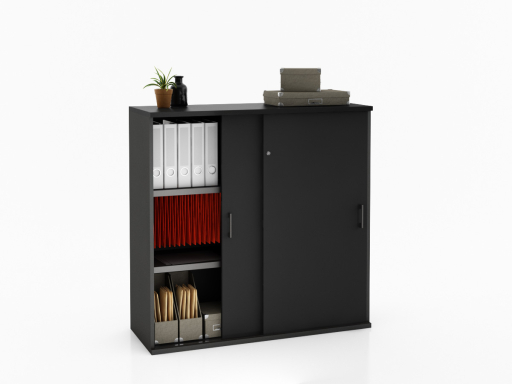Armoire portes coulissantes LAGO L100 ou L120 x H120 bicolore, professionnelle