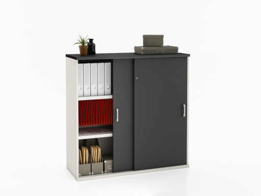 Armoire portes coulissantes LAGO L100 ou L120 x H120 bicolore, professionnelle