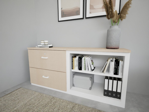 Armoire métallique L160xH72.5, pour dossiers suspendus