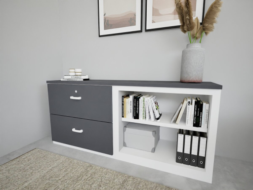 Armoire métallique L160xH72.5, pour dossiers suspendus