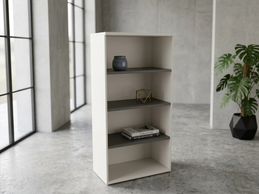 Armoire mi-haute ouverte bicolore ILIA L80 H159, fabriqué en espagne