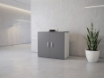 Deskissimo - Armoire basse bicolore portes battantes CASTA L100xH81