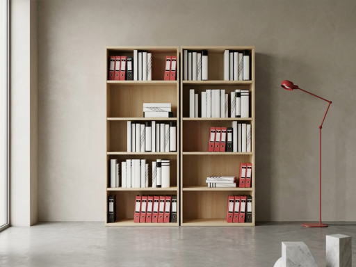 Armoire haute ouverte unie ILIA H196, fabriqué en espagne