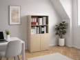 Deskissimo - Armoire mi-haute mixte unie push open ELLIS L80xH159