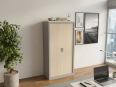 Deskissimo - Armoire à rideaux métallique mi-haute PROTEK
