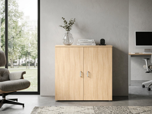 Armoire basse unie portes battantes CASTA L120xH120