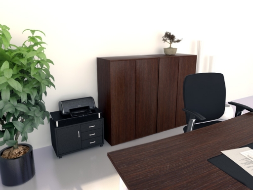 Armoire basse unie push open, fabriqué en ESPAGNE