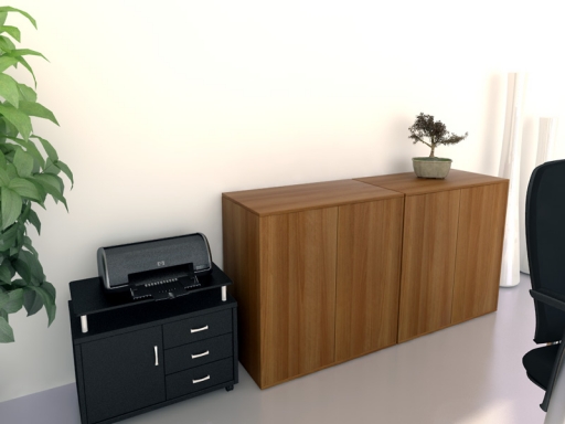 Armoire basse unie push open, fabriqué en ESPAGNE