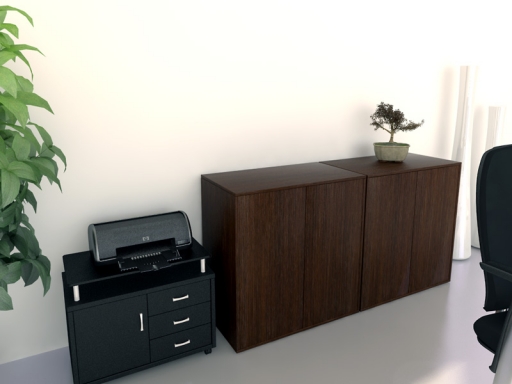 Armoire basse unie push open, fabriqué en ESPAGNE