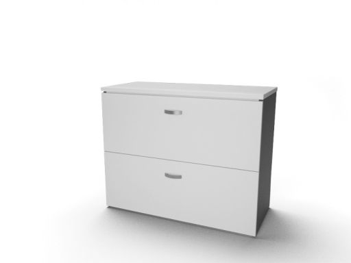 Armoire basse bicolore pour Dossiers suspendus