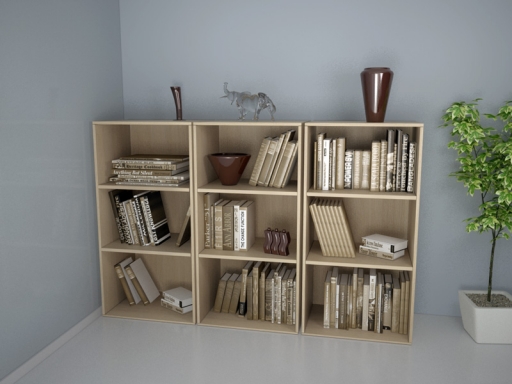 Armoire basse ouverte unie ILIA L60 H81 + H120, fabriqué en Espagne