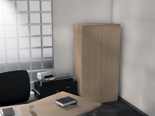 Armoire mi-haute unie push open L80 H159, fabriqué en Espagne