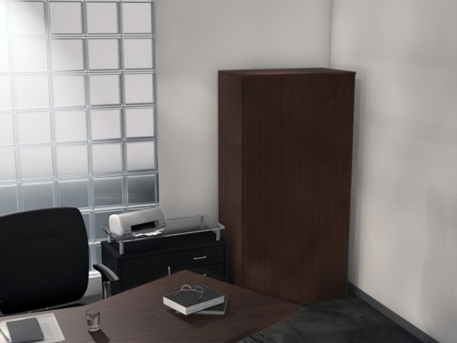 Armoire mi-haute unie push open L80 H159, fabriqué en Espagne