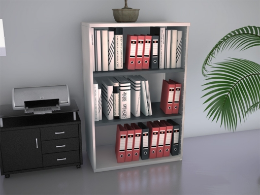 Armoire basse ouverte bicolore ILIA L80 H82,5 + H121, fabriqué en espagne