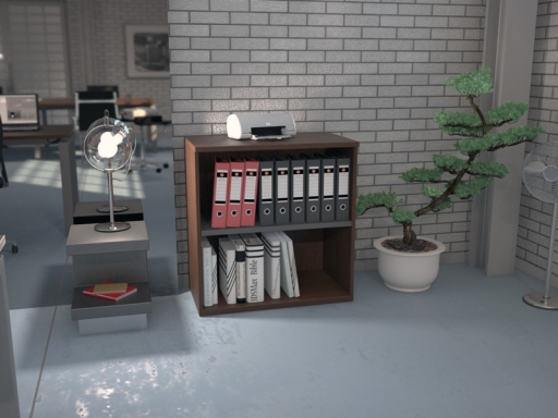 Armoire basse ouverte bicolore ILIA L80 H82,5 + H121, fabriqué en espagne