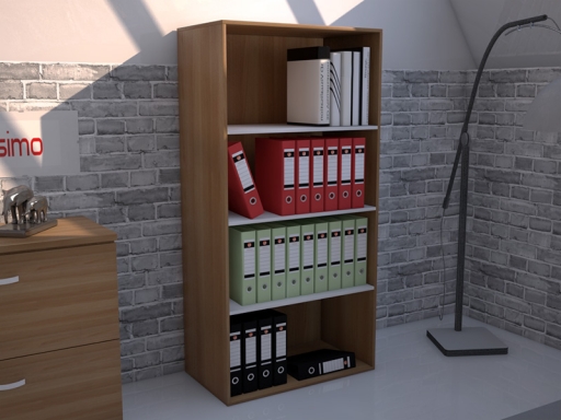 Armoire mi-haute ouverte bicolore ILIA L80 H159, fabriqué en espagne