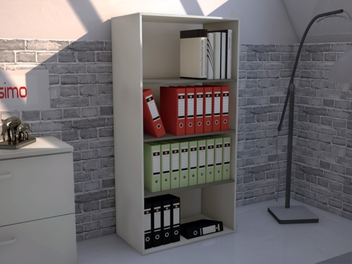 Armoire mi-haute ouverte bicolore ILIA L80 H159, fabriqué en espagne