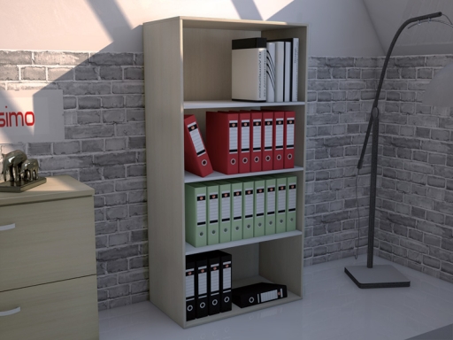 Armoire mi-haute ouverte bicolore ILIA L80 H159, fabriqué en espagne