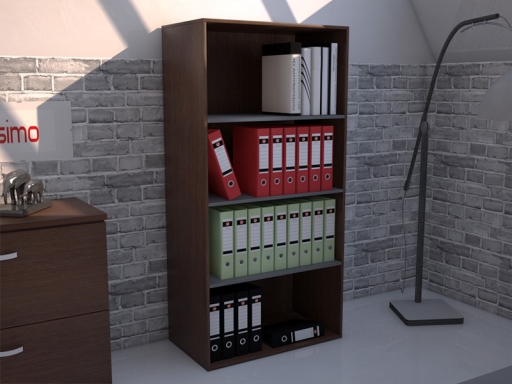 Armoire mi-haute ouverte bicolore ILIA L80 H159, fabriqué en espagne