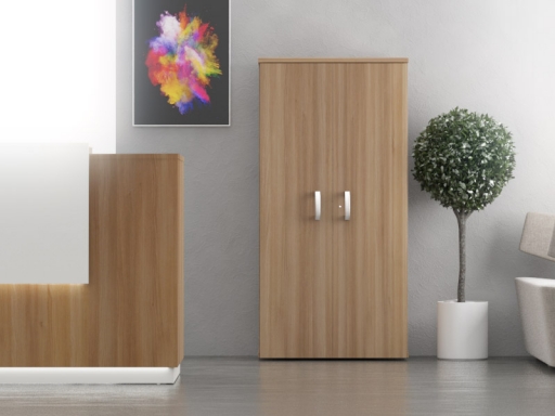 Armoire mi-haute H159 portes battantes pas chère