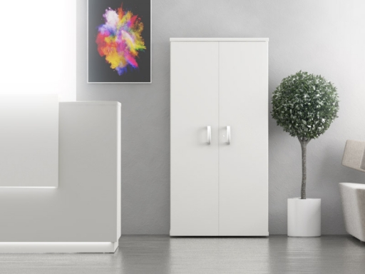 Armoire mi-haute H159 portes battantes pas chère