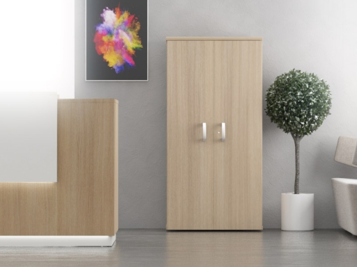 Armoire mi-haute H159 portes battantes pas chère