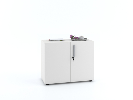 Armoire basse portes battantes L90xH70 avec portes laquées supermates