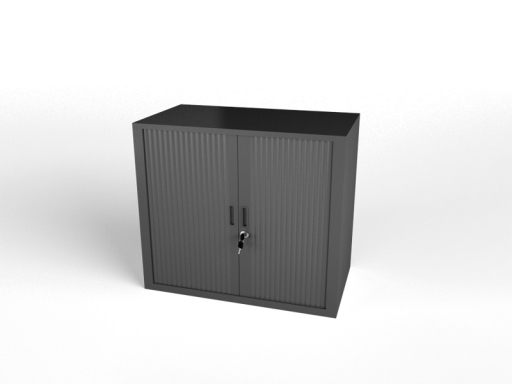Armoire à rideaux basse CLASSIQUE unie H69,5 L80/120 cm