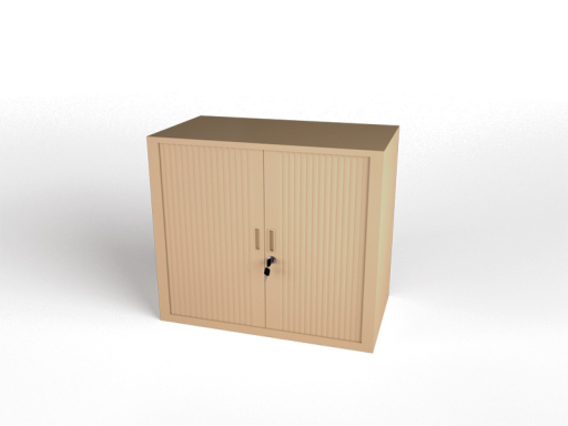 Armoire à rideaux basse CLASSIQUE unie H69,5 L80/120 cm