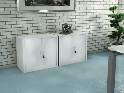 Armoire à rideaux basse CLASSIQUE unie H69,5 L80/120 cm