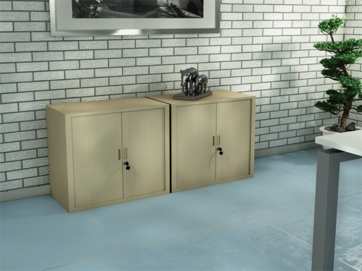 Armoire à rideaux basse CLASSIQUE unie H69,5 L80/120 cm