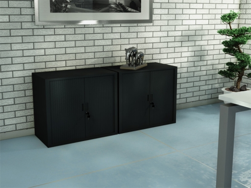 Armoire à rideaux basse CLASSIQUE unie H69,5 L80/120 cm