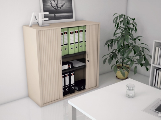 Armoire à rideaux Classique unie 120 x 120 cm