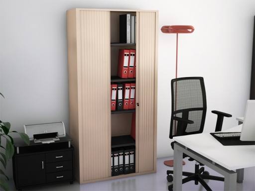Armoire à rideaux haute FIT unie L80 ou L100 x H198 cm