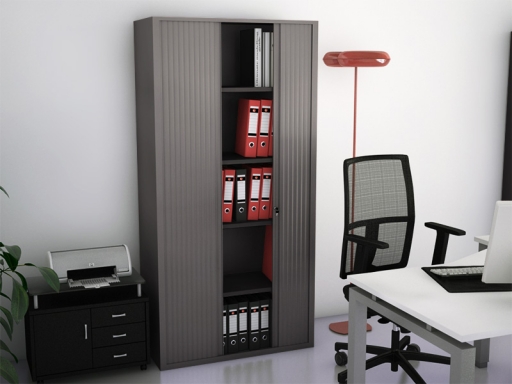 Armoire à rideaux haute FIT unie L80 ou L100 x H198 cm