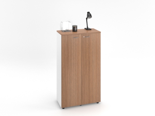 Armoire de bureau portes battantes en bois pas chère