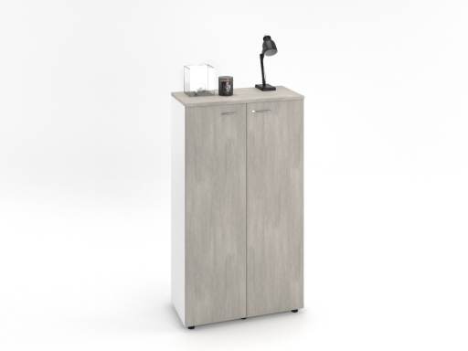 Armoire de bureau portes battantes en bois pas chère
