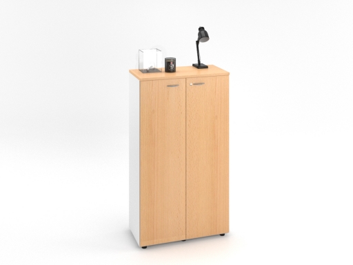 Armoire de bureau portes battantes en bois pas chère