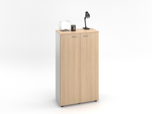 Armoire de bureau portes battantes en bois pas chère