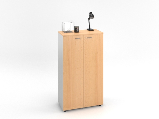 Armoire de bureau portes battantes en bois pas chère