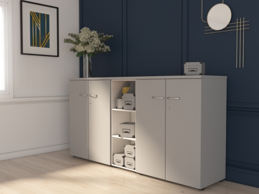 Bloc d'armoires basses portes battantes GARANCE Hauteur 104 cm