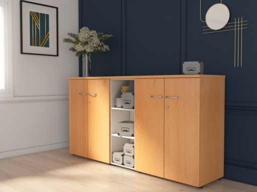 Bloc d'armoires basses portes battantes GARANCE Hauteur 104 cm