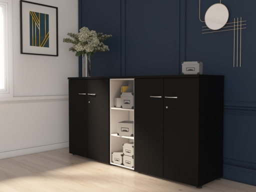 Bloc d'armoires basses portes battantes GARANCE Hauteur 104 cm