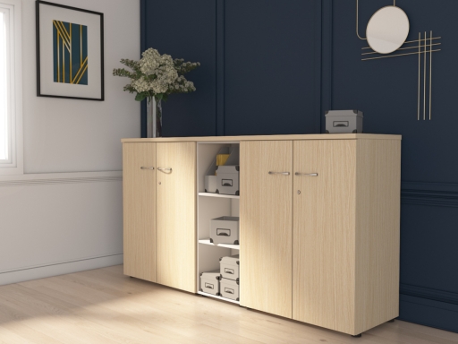 Bloc d'armoires basses portes battantes GARANCE Hauteur 104 cm
