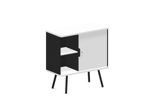 Armoire porte battante FLEXY sur pieds métal H105, fabriqué en France