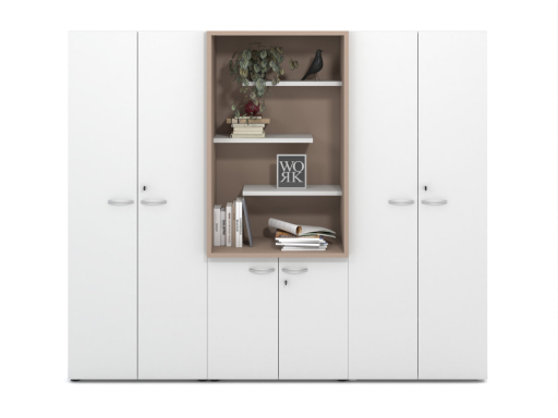 Armoire haute portes battantes GARANCE avec alcôve