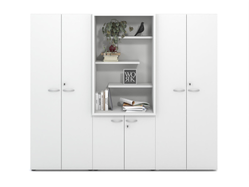 Armoire haute portes battantes GARANCE avec alcôve
