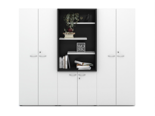 Armoire haute portes battantes GARANCE avec alcôve